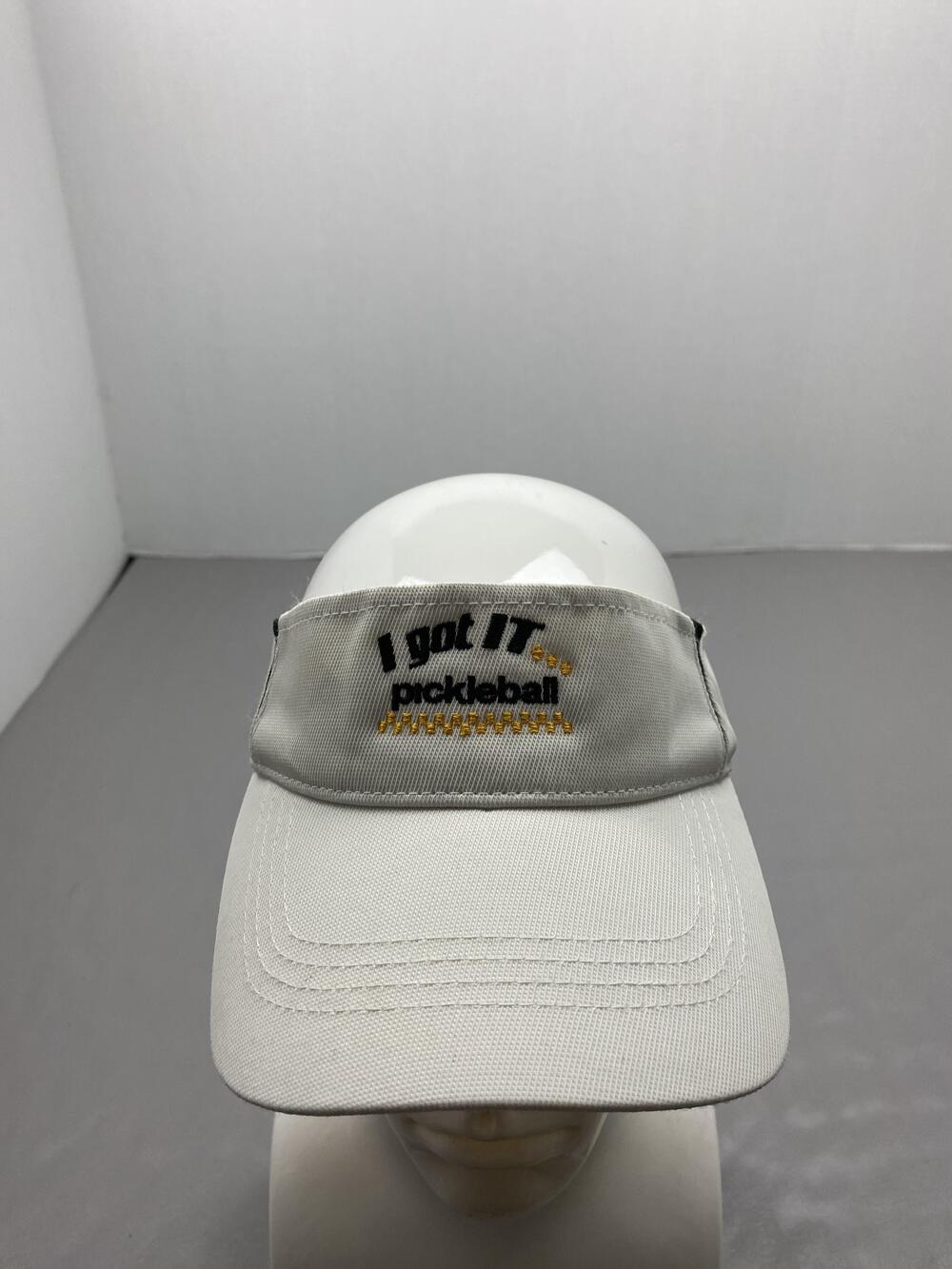Hat Visor Strap Back One Size White Sport-Tek Pickleball Mens Adjustable Sports